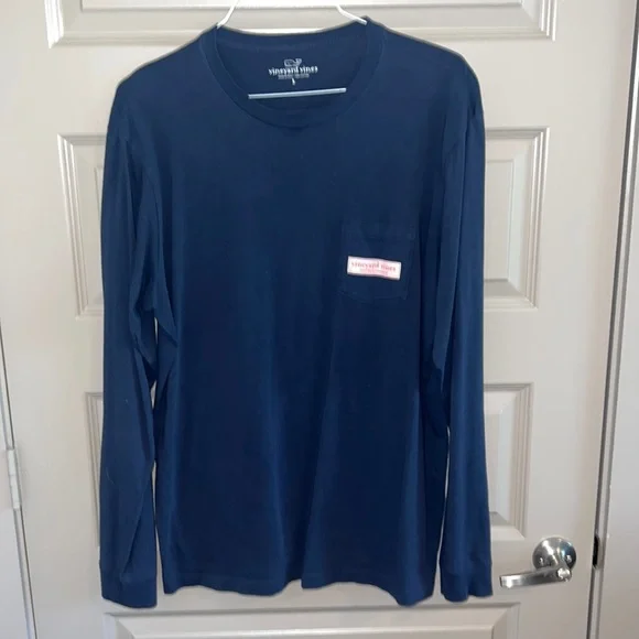 Vineyard Vines Large Navy Long Sleeve - Picture 1 of 3